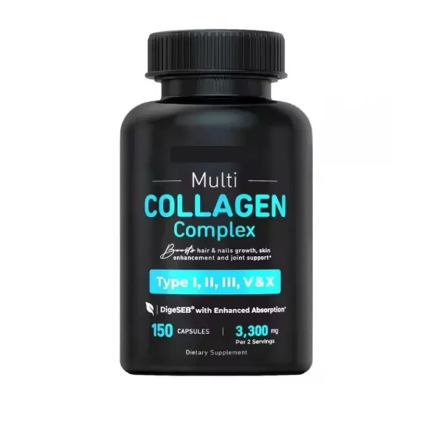 Multi Collagen Capsules – Type I, II, III, V, X – Grass-Fed, Non-GMO